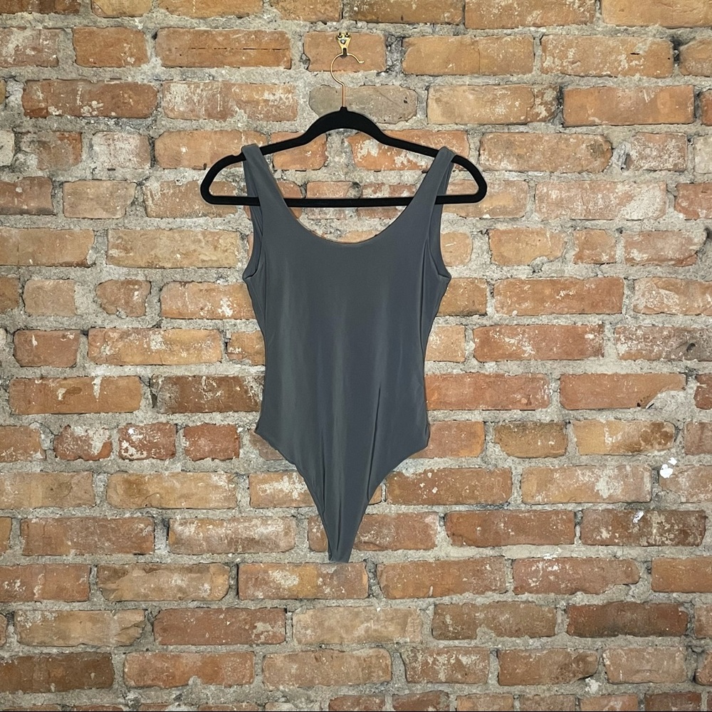 Olive Green Backless Bodysuit - Small